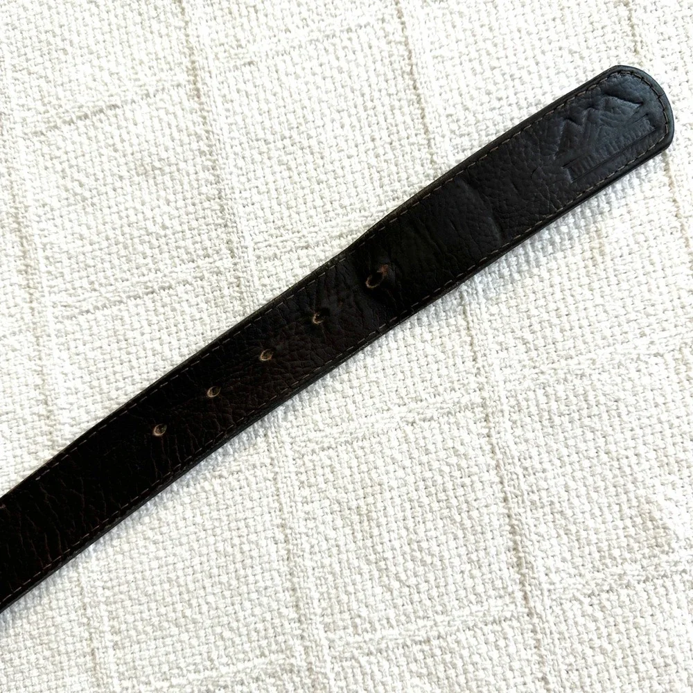 VTG Atitlan Leather Money Belt Brown Hidden Zipper‎ Travel Security 38 Workwear